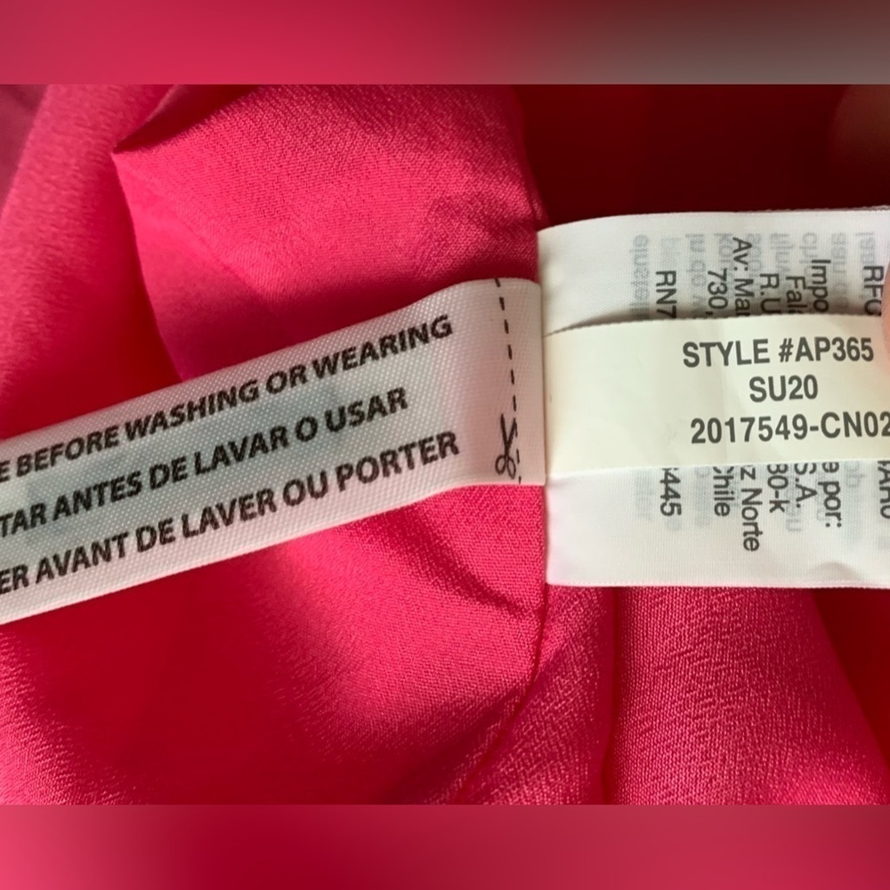 NWT, J. Crew Faux Wrap, Knee Length Dress in Fuchsia w/ Floral Pattern, Size 4 - Picture 12 of 12